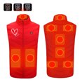 thumbnail image 2 of Bmawag Heated Jacket Plus Size Lightweight 9pcs Heating Pads Heated Vest 3 Heating Levels USB Electric Washable Winter Coats for Women Men on Clearance (Battery Pack Not Included), 2 of 9