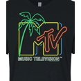 thumbnail image 3 of MTV - Neon Light Palm Tree Logo - Juniors Cropped Tee, 3 of 5
