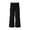 207Black541, variant on CAIVO Girls Foldable Waist Pleated Yoga Pants Solid Color Wide Leg Loose Casual Trousers For Everyday Comfort Slacks Summer Fashion Bottoms for Child Lightweight Breathable