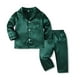 thumbnail image 2 of Odeerbi 6M-6Y Niños Niñas Pijama Satén Solapa Entallada Manga Larga Camisa Pantalones Conjunto Suave Sleepwear Dos-Pijamas de Dos Piezas, 2 of 4