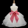 thumbnail image 3 of Ekidsbridal Ivory Coral Shimmering Organza Flower Girl Dresses for Toddlers Communion Baptism Wedding Reception Ceremony 4613S 6, 3 of 3