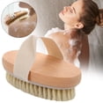 thumbnail image 2 of 1pcs Back Scrubber Brush for Shower,Stiff Bristle Body Bath Brush, Body Exfoliating Massage Scrub Brush,Natural Bristles,Back Scrubber Bath Tool for Men and Women Wet or Dry Use, 2 of 2