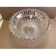 Clear Crystal 10 Hostess Centerpiece Bowl Cut Crystal Studio Nova FACETS Japan