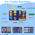 thumbnail image 6 of Toddler Busy Toys,Toddler Airplane Travel Essentials for age 1-4,Sensory Board Educational Activities for Learning Fine Motor Skills,Gifts for Girls Boys Toddlers,Toddler Toys for Car Travel, 6 of 8