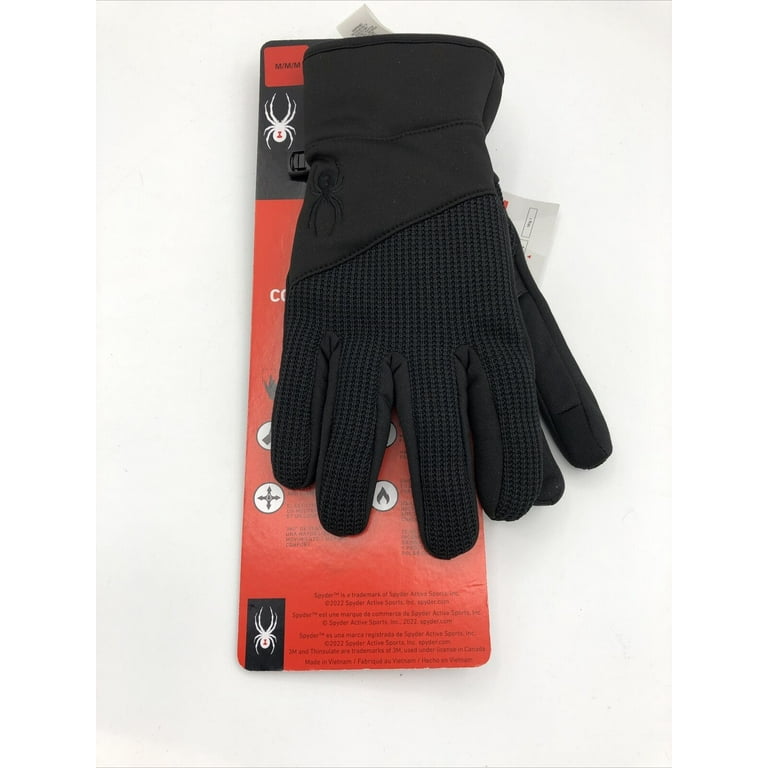 小物 Spyder Gloves Black M Amazon.com: Spyder Leather Palm Black Gloves (Medium