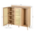 thumbnail image 3 of Homylin Coastal Style 43.3'' H 2 - Armoire d'appoint en rotin Chêne, 3 of 9