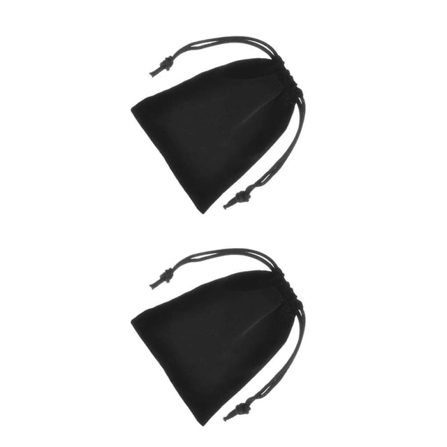 Bolsa para joyas Sonducket con cordón suave Negro 2piezas