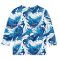 thumbnail image 5 of Unisex Kids Blouses for Girls Dressy Casual Round Neck Loose Fit Floral Pattern Spring Tunic Tops Summer Trendy Shirts 3/4 Sleeve Lightweight Basic Tees, 5 of 5