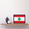 thumbnail image 2 of Lebanon National Flag Patriotic Vexillology World Flags Country Region Poster Artwork Framed Wall Art Print A4, 2 of 4