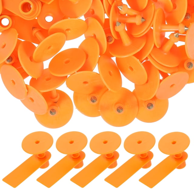 Miangastore 100 Sets Blank Livestock Ear Tags Livestock Identification Animal Ear Tags