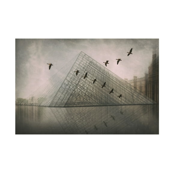 Canvas Wall Art - Roswitha Schleicher-Schwarz 'Pyramid Shaped' Wall Art for Living Room, Bedroom, or Office D?cor by Trademark Fine Art - 19 x 12 Inches