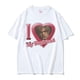thumbnail image 5 of Camiseta con estampado de I Love My Boyfriend para hombre y mujer, camisa con estampado de León S Kennedy, Harajuku, moderna, 100% de algodón, de gran tamaño, 5 of 5