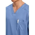 thumbnail image 5 of Cherokee Workwear Revolution Scrubs Top for Men V-Neck WW690, XS, Ciel Blue, 5 of 10