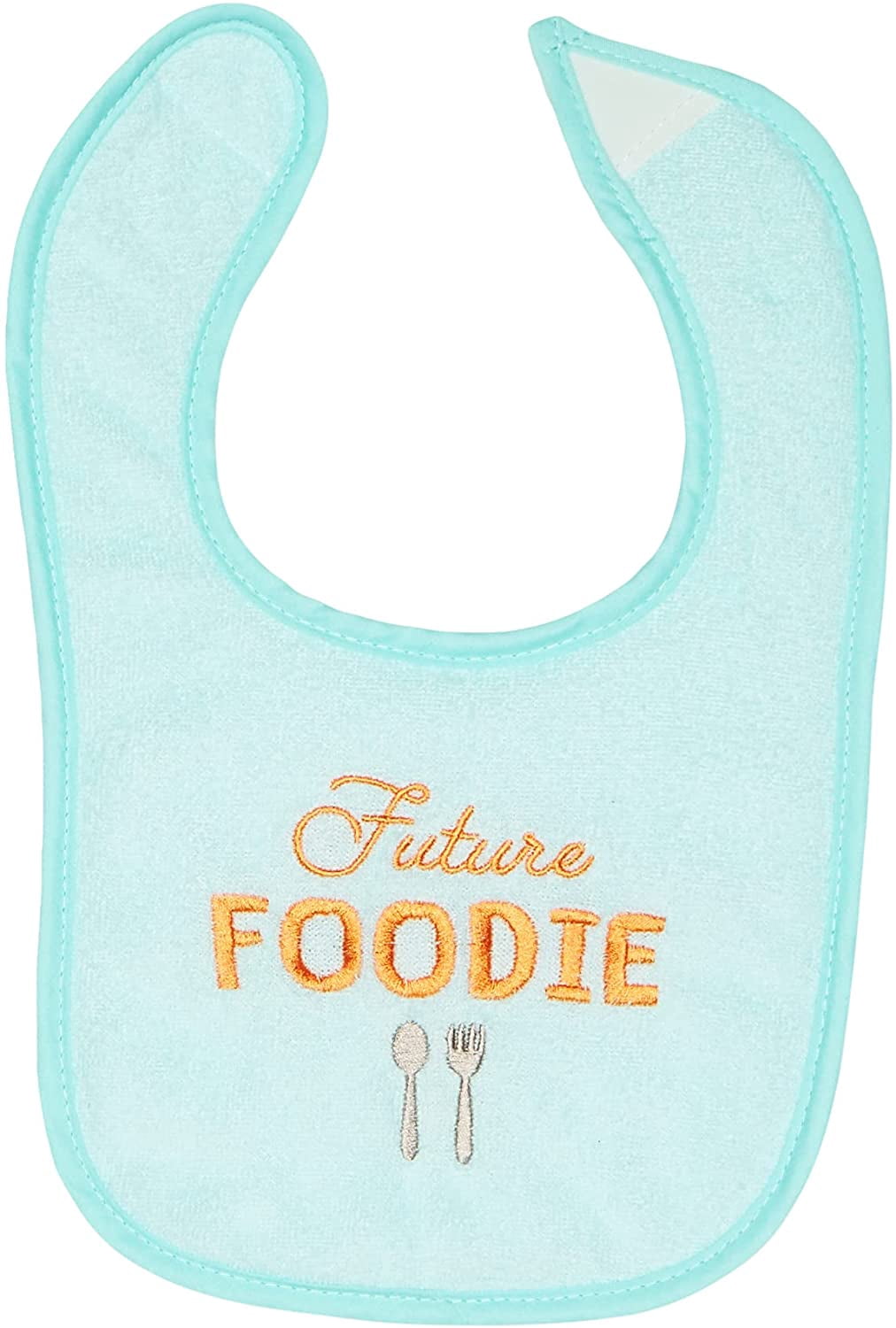Hudson Baby Infant Cotton Terry Drooler Bibs with Fiber Filling 10pk, Neutral Pizza, One Size