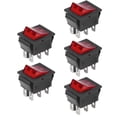 thumbnail image 3 of Interruptor de encendido y apagado, 50 Uds., interruptor basculante ABS, 6 pines, encendido y apagado, 2 posiciones, juego de 125/250V para máquina, electrodomésticos(Rojo), 3 of 14