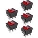thumbnail image 3 of Uadme Interruptor basculante de 50 Piezas - Kit de Juego de 125/250V de 2 Posiciones de Encendido y Apagado de 6 Pines ABS para máquina(Rojo), 3 of 14