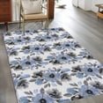 thumbnail image 2 of 4'x6' Area Rugs, Blue Floral Indoor Outdoor Area Rug for Living Room Bedroom, Abstract Watercolor Flower Leaf Plant Washable Bathroom Rugs Kitchen Floor Carpet Mats Home Decor Aesthetic, 2 of 8