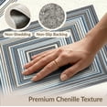 thumbnail image 6 of ODIKA 2'x3' Washable Accent Rug Farmhouse Symmetrical Motifs Faded Framing Neutral Geometric for Bedroom, Nursery, RV, Pet Friendly, Bedside Mat, 6 of 7