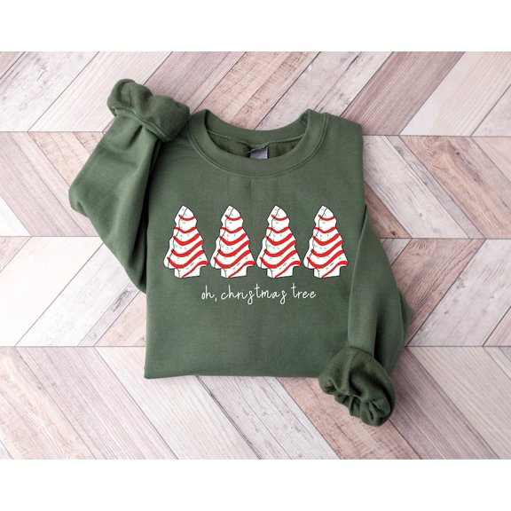 Oh Christmas Tree Sweatshirt, Christmas Cake Sweatshirt, Christmas Crewneck Sweater, Christmas Sweater Women, Funny Christmas Shirt Xmas Tee