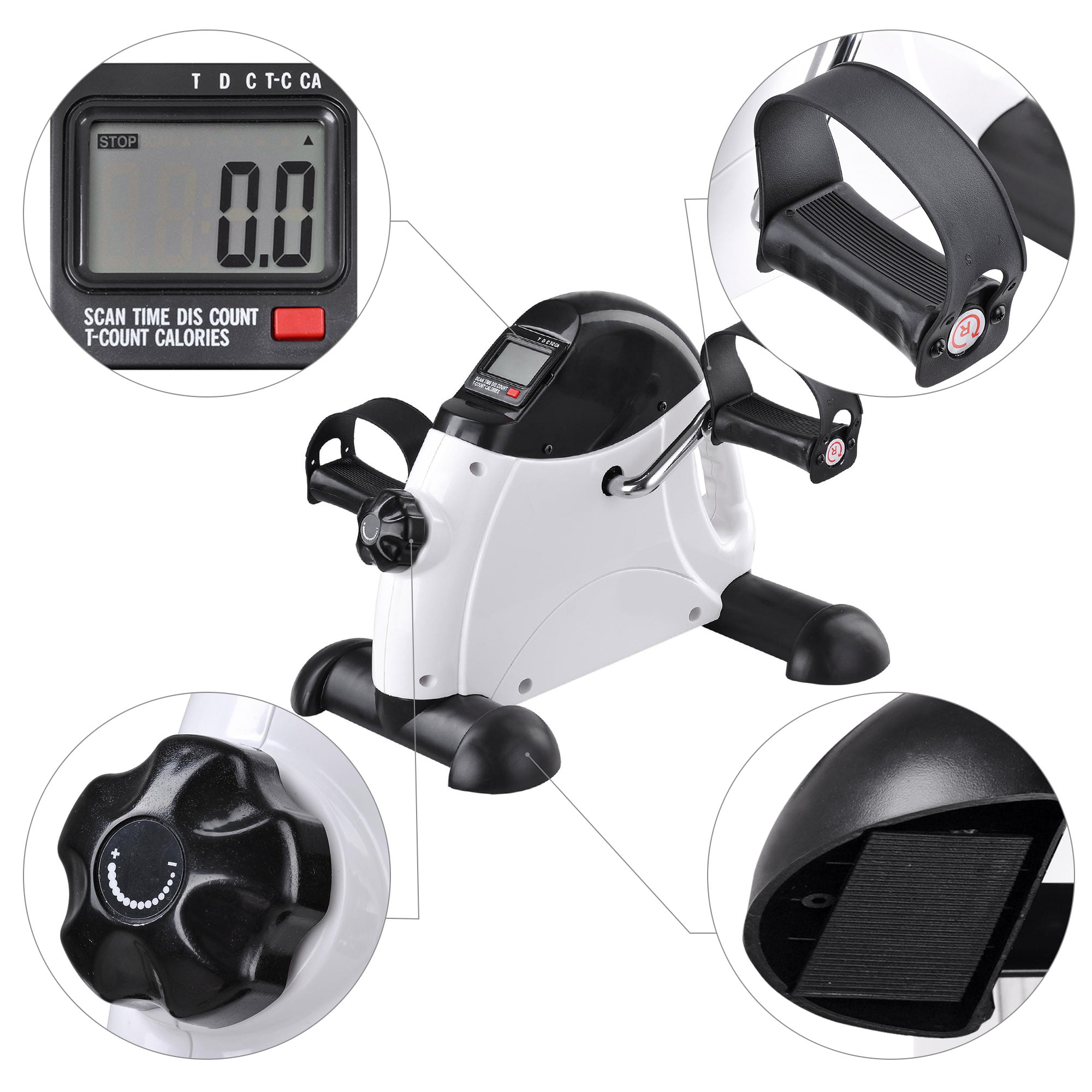 Details about   Pedal Exerciser Under Desk Cycle Mini Exercise Bike Leg/Arm LCD Monitor 