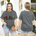 thumbnail image 3 of XCHQRTI Christmas Tree Shirt for Women Plus Size Tshirt Short Sleeve Graphic Top, 3 of 10