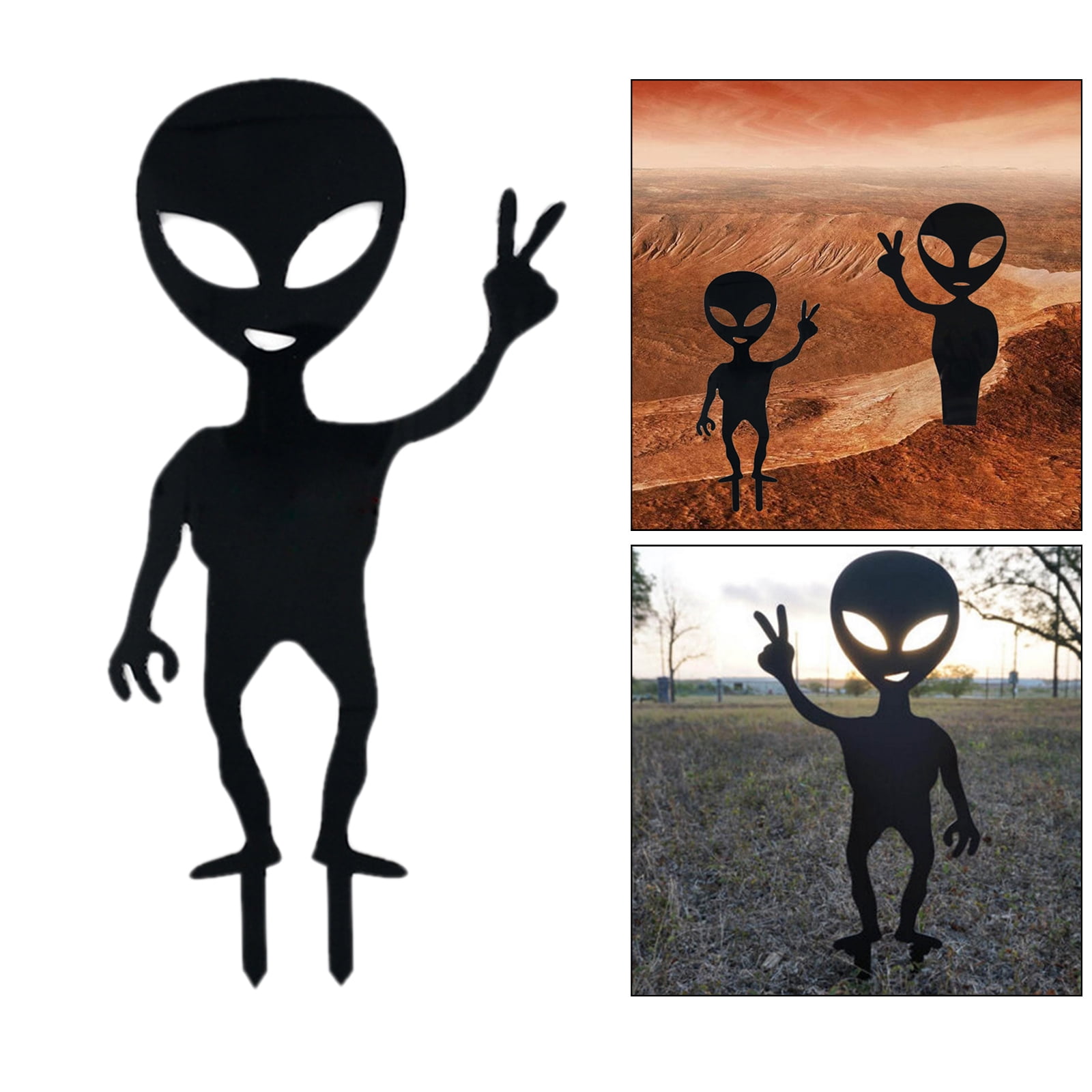 Acrylic Home Garden Outer Space Alien Stakes Outdoor Decoration Statue 