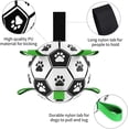 thumbnail image 4 of Pelota de juguete para perros, pelota de fútbol interactiva para perros de interior y exterior con pestañas de fácil agarre, pelota de juego de ejercicio para mascotas, 4 of 5