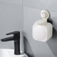 thumbnail image 4 of Dispensador manual de jabón para baño montado en pared con ventosa | Plástico ABS sin necesidad de taladro | Fuerte sujeción al vacío | Para jabón de manos, champú, gel de ducha | Negro/Blanco, 4 of 7