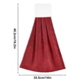 thumbnail image 2 of Haosy 2 Pack Kitchen Wash Cloths with Hanging Loops Absorbent Absorbent Quick Drying Hand Towels, Red Elegant Spiral, 2 of 7