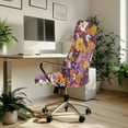 thumbnail image 3 of ZIATUBLES Computer Office Chair Slipcover Universal Desk Rotating Chair Cover Stylish Soft Home Chair Protector Cover Removable Washable Chair Protector Cover, L, Hippie Flower Violet, 3 of 7