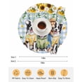 thumbnail image 6 of 15 Inch Round Placemats Set of 6, Spring Dog Non Slip Heat Insulation PP Table Mats, Sunflower Daisy Botanical Blue Plaid Washable Place Mats for Kitchen Dining Party Table Decor, 6 of 7