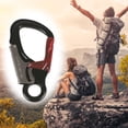 thumbnail image 6 of yotijay Carabiner Clip Double Locking Snap Hook 35 kN Snap Auto Locking Carabiner Spring Black, 6 of 9