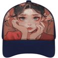 thumbnail image 1 of Cat Ears with Big Eyes Baseball Cap Classic Golf Cap Soft Dad Hat Multicolor Adjustable Low Profile Hat Unisex, 1 of 6