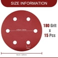 thumbnail image 2 of Awutzut 9 Inch 6 Hole Sanding Discs 180 Grit Hook and Loop for Drywall Sander 15PCS, 2 of 7
