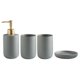 thumbnail image 1 of Juego de 4 accesorios de baño de cerámica. Incluye dispensador de jabón, taza for enjuague bucal y jabonera., 1 of 6