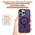 thumbnail image 5 of Magnetic Case for iPhone 12 Pro / iPhone 12 6.1", Compatible with MagSafe Wireless Charging, Gradient Frame Anti-Scratch Skin-Feel Shockproof Protective Slim Phone Case Cover, Purple, 5 of 7