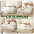 thumbnail image 3 of DEALTOPS 104'' Modular L-Shape Sectional Sofa with Chaise, Comfy Deep-Seat Cloud-Couch, Corduroy - White, 3 of 9