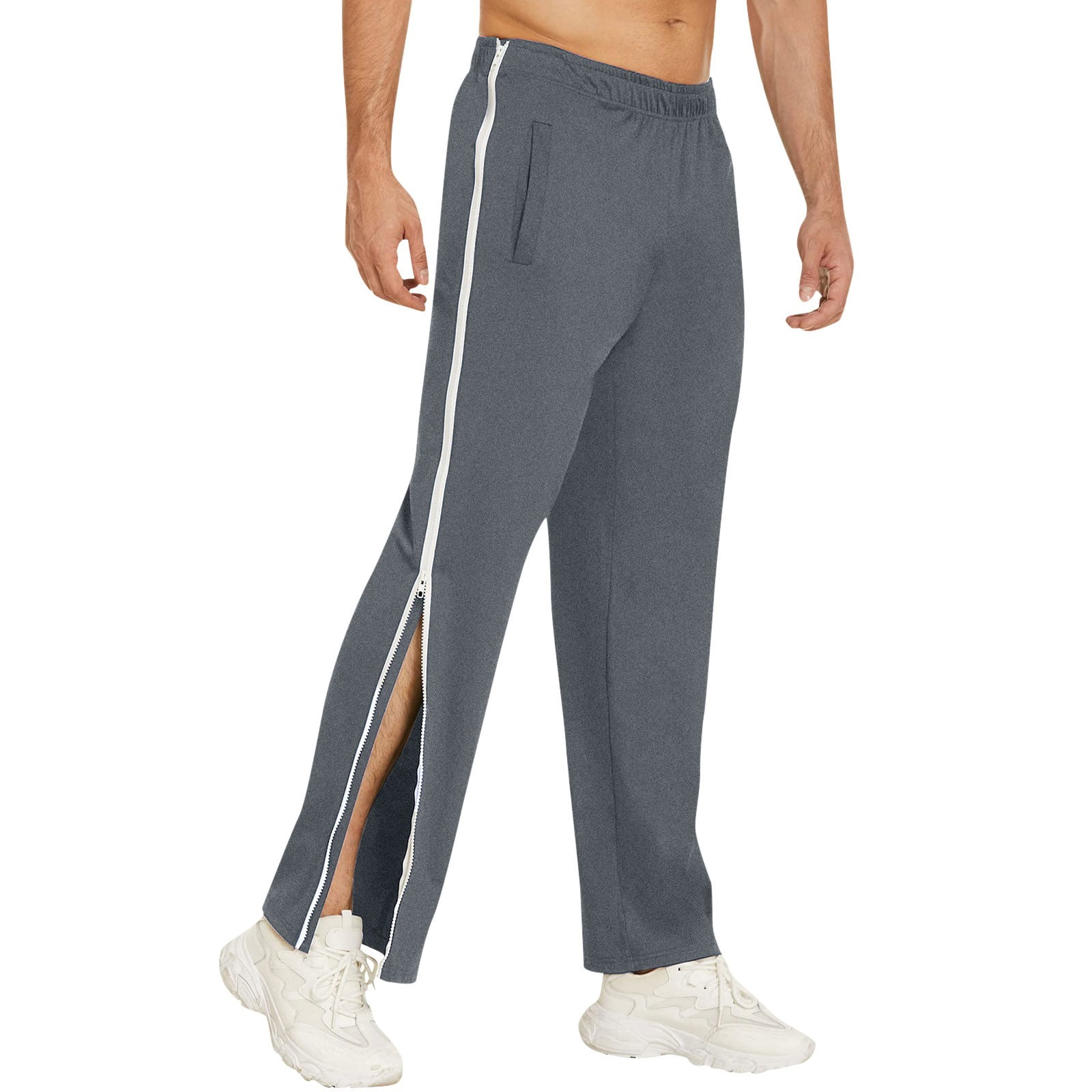 Hottie Must Have! OTEMRCLOC Men Sports Jogger Pants with Side Zipper ...