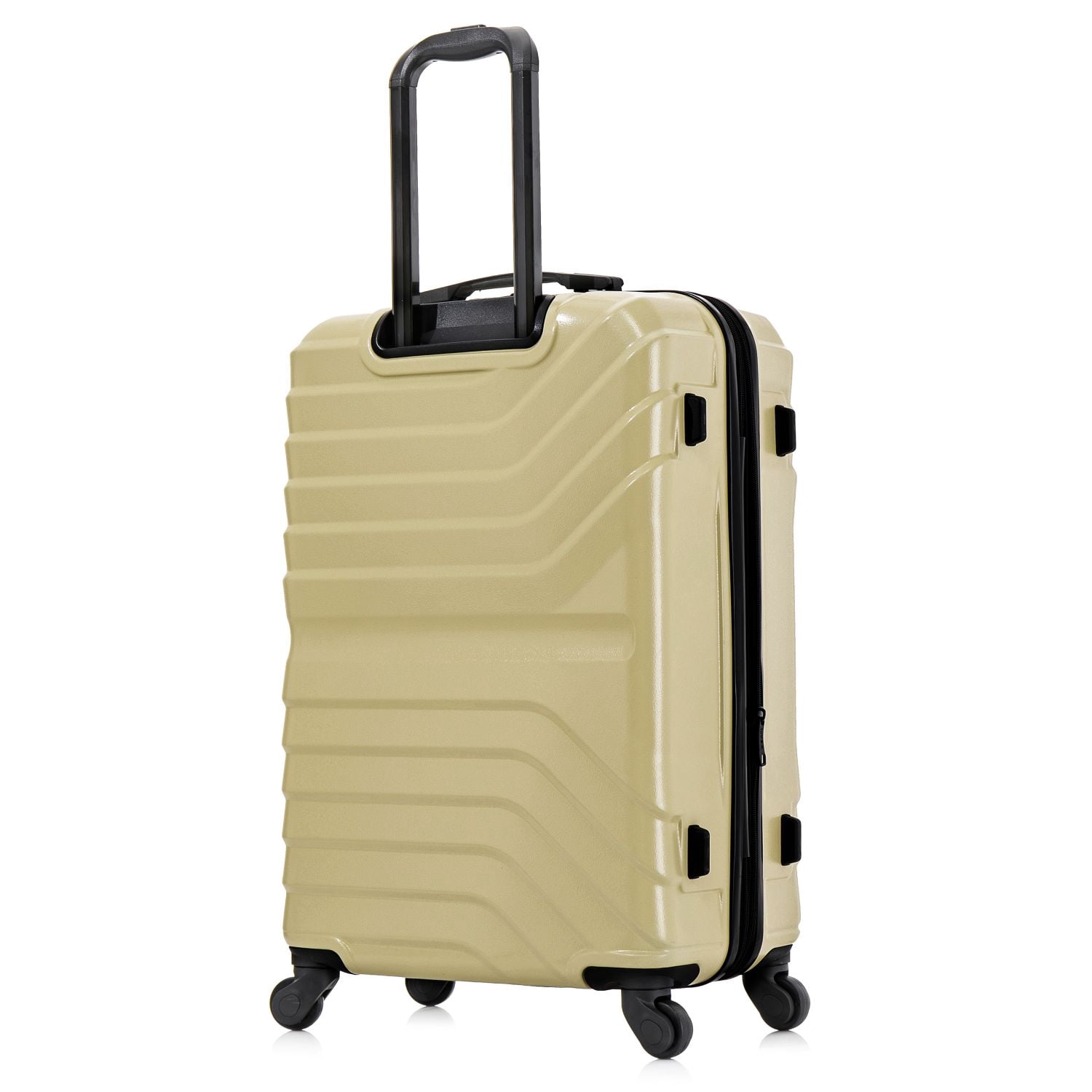 InUSA AURUM 24" Hardside Lightweight Checked Luggage with Spinner Wheels, Handle and Trolley, Champagne