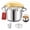 Yellow, variant on Pressure Cooker Stainless Steel, Small One Hand Locking Olla de Presion | 18/10 Grade Metal, 8 In 1 Security System, Quick Meal Preparation, Easy Wash Dishwasher Friendly, Adjustable Valve Chef Gifts
