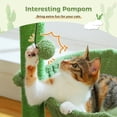 thumbnail image 5 of PAWZ Road 33" Cactus Cat Scratching Post Large Cat Scratcher with Big Hammock for Indoor Pet Green, 5 of 18