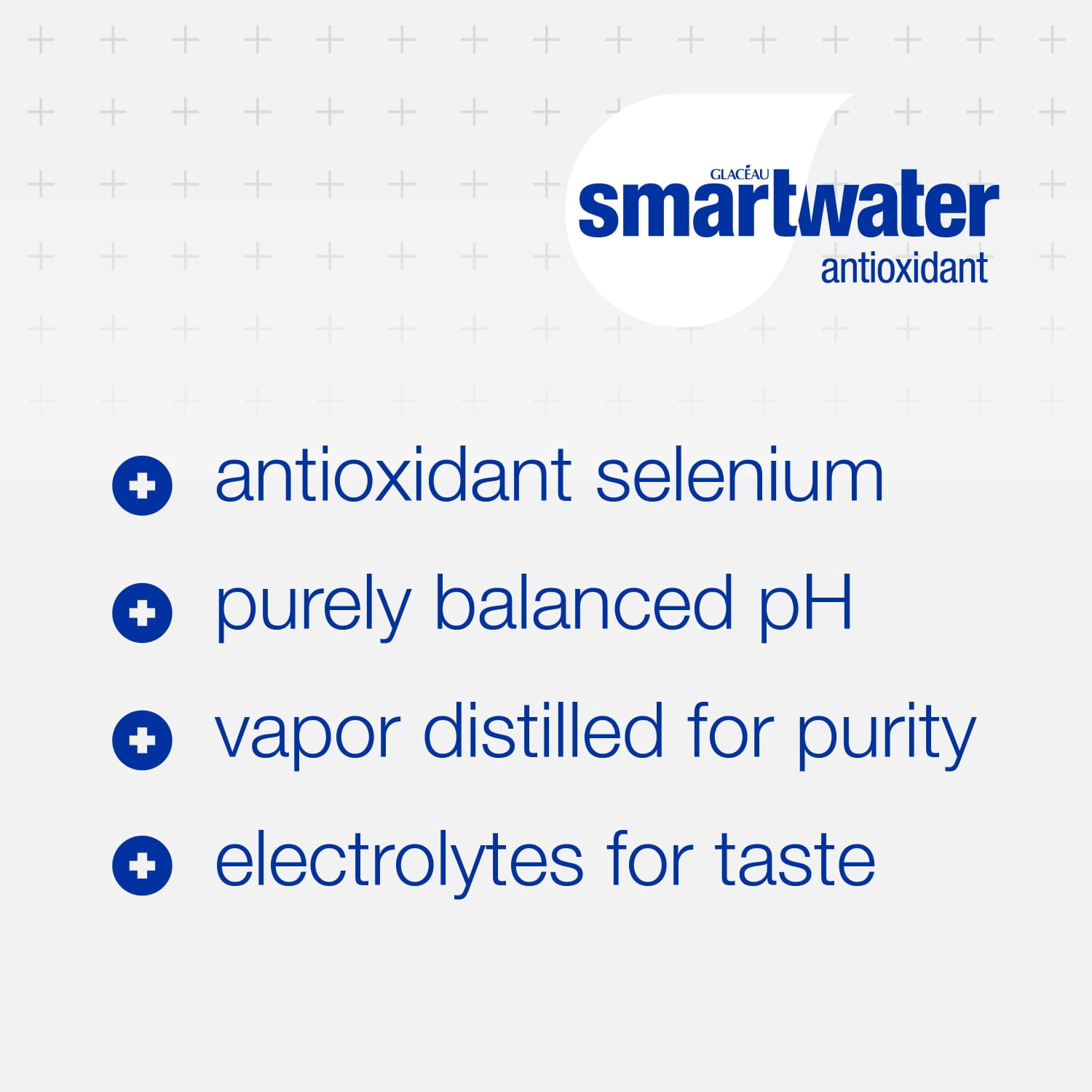 smartwater antioxidant premium vapor distilled enhanced water, 33.8 fl oz, 12 count bottles