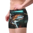 thumbnail image 2 of Balery Futuristic Robot Hummingbird Calzoncillos bóxer para hombre, ropa interior de algodón suave y transpirable con cinturilla de nailon-XX-Large, 2 of 5