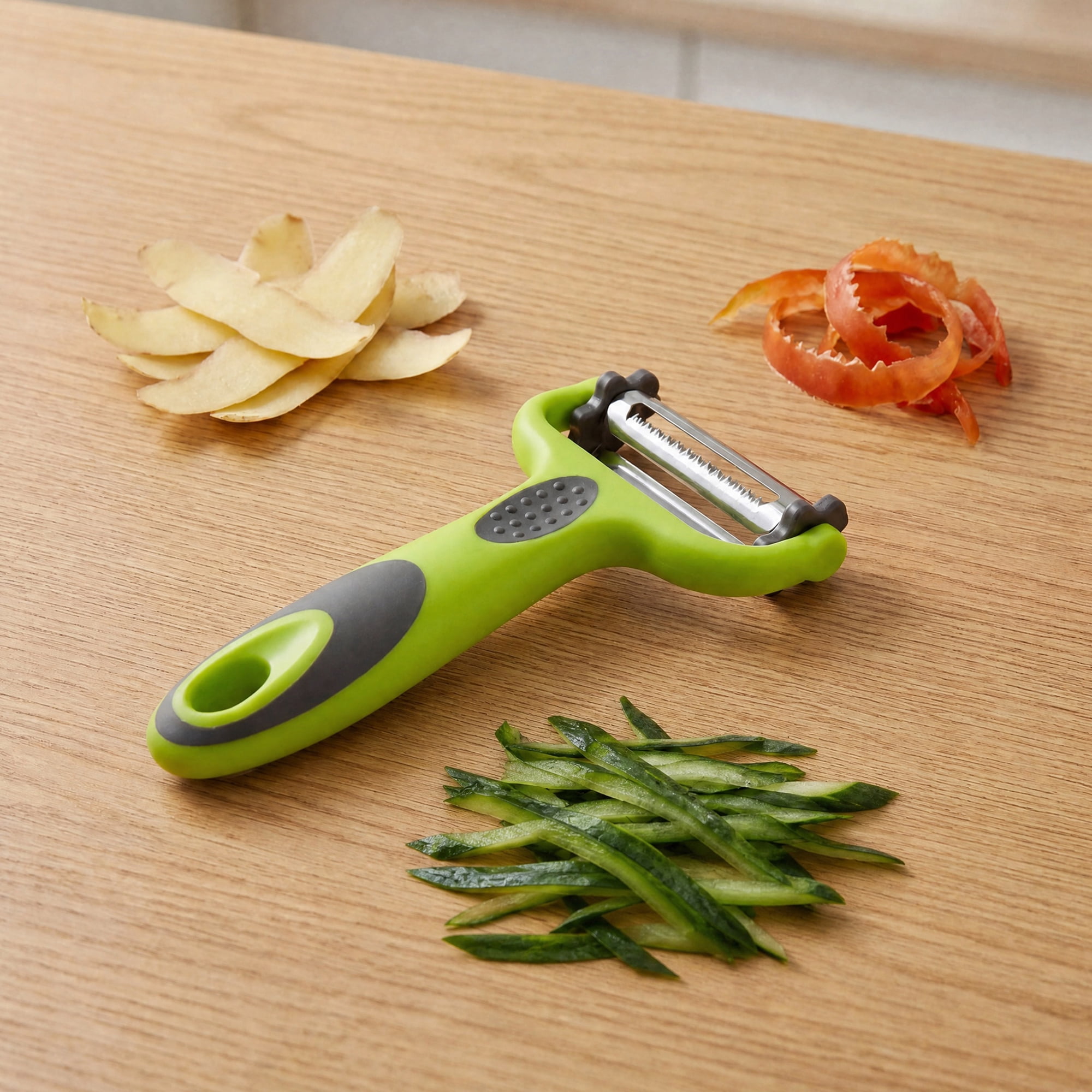 Unique Bargains Durable Potato and Orange Peeler with Ergonomic Handle Multicolor 5Pcs