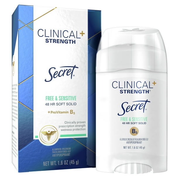 Secret Clinical Strength Soft Solid Antiperspirant and Deodorant, Free
