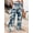 Blue, variant on Hawaii Pants for Women Casual Tropical Floral Print Pants Elastic High Waist Drawstring Summer Beach Trousers Black XL