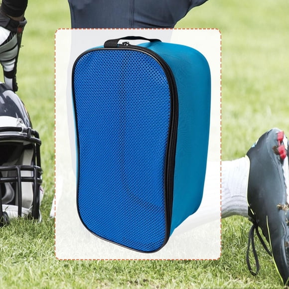 Bolsa para zapatos de fútbol, transpirable, para viajes, organizador de almacenamiento para entrenamiento de golf, fútbol, gimnasio al libre. azul