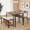 Gray, variant on Asofer 4 Piece Dining Table Set for 4 with 2 Chairs & Bench, Kitchen Table with Storage Rack, Space Saving Dining Set for Small Space, Apartment, Retro Industrial Style