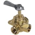 thumbnail image 1 of Moeller Marine Fuel Tank Three-Way Valve (3/8", Brass), 1 of 3
