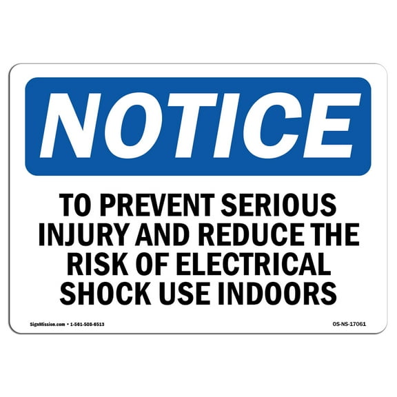 OSHA Notice Sign - OSHA Shock Hazard Sign |  Aluminum Sign | Protect Your Business, Construction Site, Warehouse & Shop Area |  Made in the USA